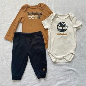 Timberland 3-Piece Set - Brown/White/Black